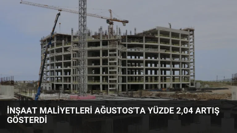 İnşaat Maliyetleri Ağustos’ta Yüzde 2,04 Artış Gösterdi
